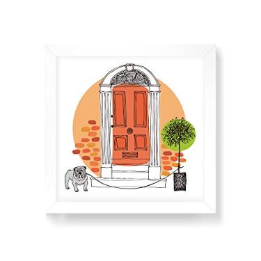 Imagem de Arte Maníacos Quadro Decorativo Porta Dog - 50x50cm (Moldura em laca branca)