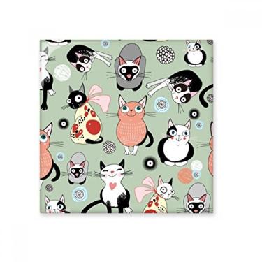 Imagem de Animal Pet Cute Cat Family Azulejo de cerâmica brilhante Decalque de tijolo esmaltado