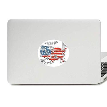 Imagem de Mapa dos Estados Unidos, Ilustração de Palavra Liberdade Vinil Emblema Adesivo Laptop Adesivo Notebook Decalque