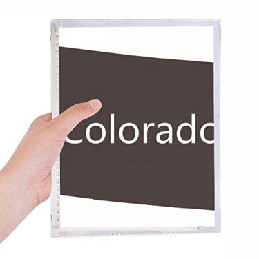 Imagem de Caderno de mapa dos EUA Colorado America caderno de folhas soltas diário recarregável artigos de papelaria