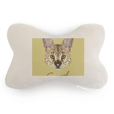 Imagem de DIYthinker Almofada de apoio de cabeça para decoração de pescoço com estampa de animal e serva selvagem de orelha longa