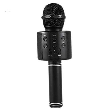 Imagem de Microfone Bluetooth Sem Fio Karaoke Porta Usb Alto-falante Embutido Preto