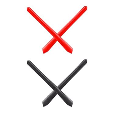 Imagem de Mryok 2 pares de meias de reposição para óculos Oakley Crosslink Zero OX8076 - Vermelho e preto