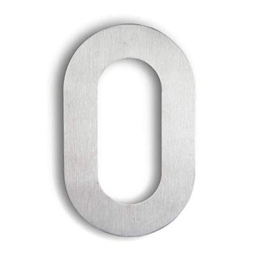 Imagem de Placa de porta flutuante 3D de 15,24 cm com número de placa de porta de 0 a 9, aço inoxidável níquel escovado digital, montagem com parafuso, para hotéis de endereço de e-mail em casa, ao ar livre, antiferrugem, durável