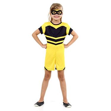 Imagem de Sulamericana Fantasias Queen Bee Curta Infantil , G 10/12 anos, Amarelo/Preto