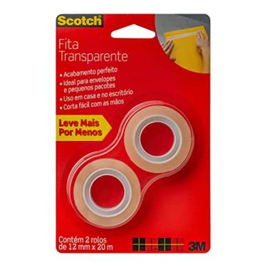 Imagem de Scotch, 3M, Fita Adesiva Transparente, 2 Rolos, 12mm x 20M