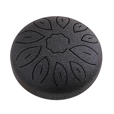 Imagem de CIADAZ Tambor de língua de aço de 6 polegadas 11 notas Handpan Drum C Key com tambor Malho Palhetas de dedo Percussão Instrumentos musicais para meditação Yoga