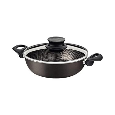 Imagem de Fritadeira Multiuso Tramontina Paris em Alumínio com Revestimento Interno e Externo em Antiaderente Starflon Max Chumbo com Tampa de Vidro 24 cm 2,8 L
