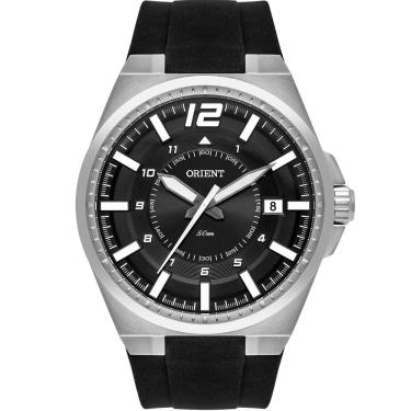 Imagem de Relógio ORIENT masculino prata preto silicone MBSP1034 G2PX