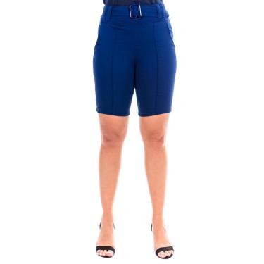 Imagem de Bermuda Bengaline Cintura Alta Com Cinto E Bolso-Feminino