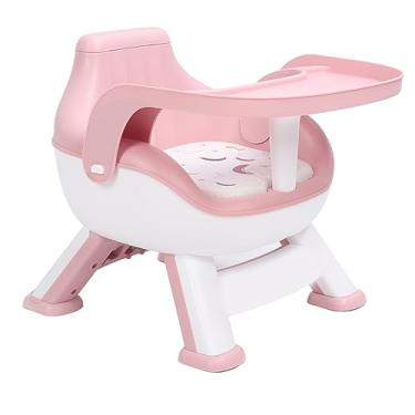 Imagem de Cadeira de Jantar para Bebês Com Almofada Sonora, Proteção para Coluna, Design Multifuncional para Comer, Brincar e Aprender (PINK)