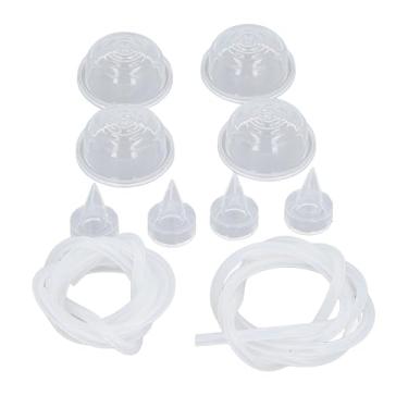 Imagem de Conjunto de Protetor de Peito de Silicone Com 4 Peças de Bico de Pato, 4 Peças de Protetor de Peito e 2 Peças de Tubo de Silicone, Evita Refluxo, Inserções de Flange de Silicone