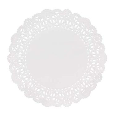 Imagem de Hygloss Products Doilies de renda de papel redondo, branco, 15 cm, 100 por pacote (HYX10061)