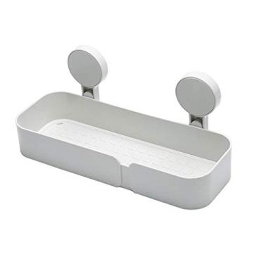 Imagem de Prateleira, suporte sem broca, conjunto de plástico montado na parede de prateleira sólida para banheiro cozinha quarto, prateleira de armazenamento de decoração com