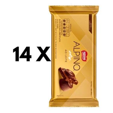 Imagem de Barra De Chocolate Alpino Nestlé - 1Cx C/ 14Un De 85G Cada