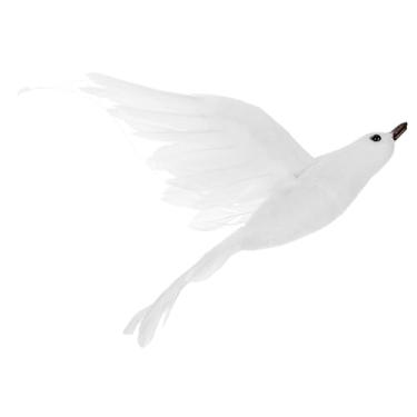 Imagem de OUNONA Estátuas Decoração De Pássaros Artificiais Passarinhos Voando Enfeites De Gaivota Arte De Parede De Gaivotas Espuma Gaivota King Pássaro Artificial Branco Pluma