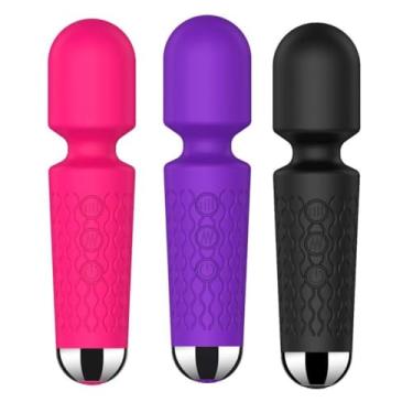 Imagem de Vibrador Estimulador Massageador Corporal Varinha Mágica Com 20 Vibrações Recarregável