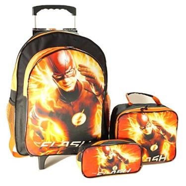 Imagem de Mochila Flash Rodinhas Lancheira Estojo Kit