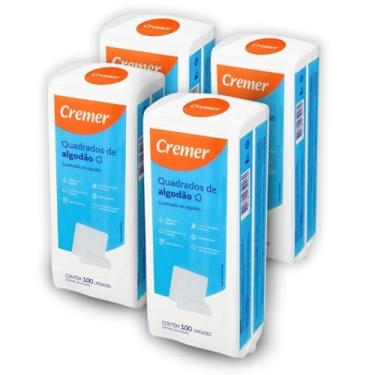 Imagem de Algodão Quadrado Cremer Bebê Sem Perfume com 400 Unidades