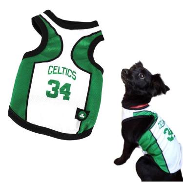 Imagem de Camiseta Basquete Nba Boston Celtics Roupa Pet Cachorro Gato Pequeno Porte