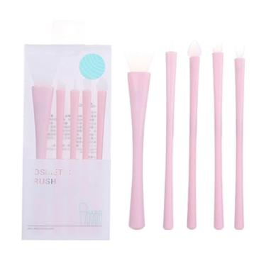 Imagem de Kit de pincéis de maquiagem de delineador macio de silicone, 5 peças, profissional, leve, criativo, multifuncional, ferramenta de beleza