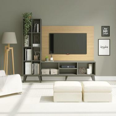 Imagem de Estante Home TV 55 Pol. Completo 180x157Cm Carvalho