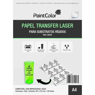Imagem de Papel Transfer Laser Para Substratos Rígidos 100g A4 - 100 Folhas