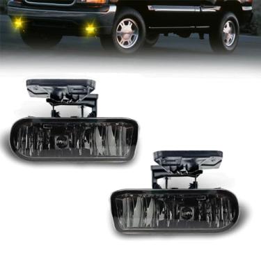 Imagem de Faróis de neblina compatíveis com caminhonete GMC Yukon 2000-2006 / lente fumê GMC Sierra 1999-2002 (2 peças)