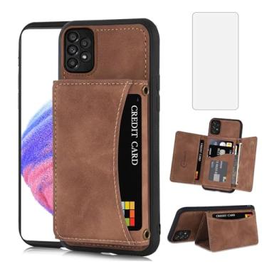 Imagem de Asuwish Capa de telefone para Samsung Galaxy A53 5G capa carteira com protetor de tela de vidro temperado e suporte de cartão de crédito de couro PU acessórios de celular A 53 G5 53A SM A536U 6,5