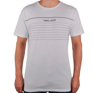 Imagem de Camiseta Hang Loose Microstripe Branco G-Unissex