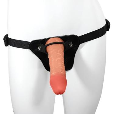 Imagem de Cinta Peniana Ajustável com Pênis Realístico Hades 16 x 4cm Bege