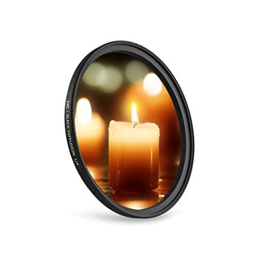 Imagem de JJC Filtro de difusão preto de 55 mm Promist Pro Mist Filtro sonho cinematográfico com revestimentos de 28 camadas para Canon EOS R7 R10 com lente RF-S 18-150 mm, para Nikon D7500 D5600 D3500 com