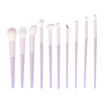 Imagem de Pincéis de Maquiagem Profissionais, Conjunto de Pincéis de Maquiagem Macios para Sombras, Blush, Corretivos, Marcadores, Cerdas de Nylon, Design Angular Exclusivo