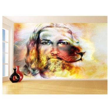 Imagem de Papel De Parede 3D Religioso Jesus Leão De Judá 3,5M Rl82