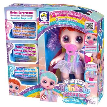 Imagem de Mini Rainbow Surprise Faz Xixi Com Mechas Verde - Cotiplás