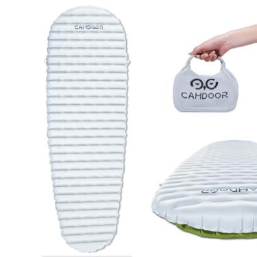 Imagem de CAMDOOR Almofada de dormir autoinflável para acampamento com bolsa inflável, tapete compacto e leve, mochila ao ar livre, trilhas, airpad, acampamento, colchão de ar