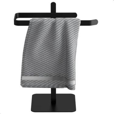 Imagem de UNIDAS STORE, Porta Toalha Lavabo Preto de Bancada Suporte Toalha Oslo