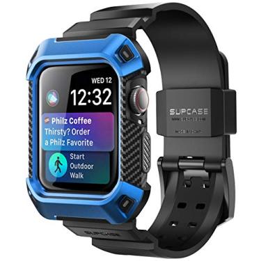 Imagem de SUPCASE Capa [Unicorn Beetle Pro] para Apple Watch 4 / Apple Watch 5 [44mm], capa protetora robusta com alças para Apple Watch Series 4 2018 / Series 5 2019 Edition (Azul)