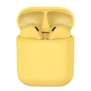Imagem de Fone De Ouvido Bluetooth Sem Fio Touch I12 Tws Android , AMARELO