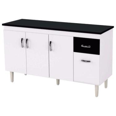 Imagem de Balcão de Pia Gabriela 150 cm Branco Flex - AJL - AJL Móveis