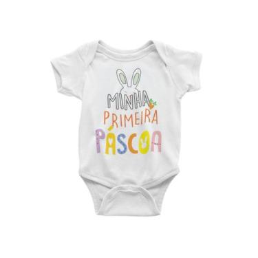 Imagem de Body do Bebê Minha Primeira Páscoa Branca - Del France, PP