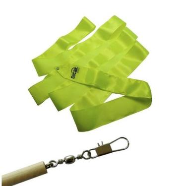 Imagem de Kit Baby Estilete madeira com Fita Cetim 3M Dicat Sports, Verde cítric