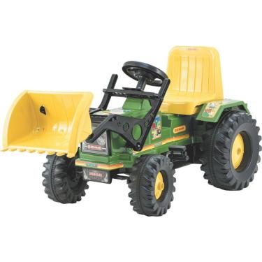 Imagem de Trator de Pedal Biemme Farmer com Pa Carregadeira Verde 35kg