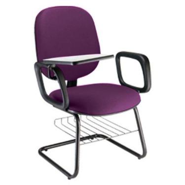 Imagem de Cadeira Universitária com prancheta para Escolas Linha Uno Roxo - Desi