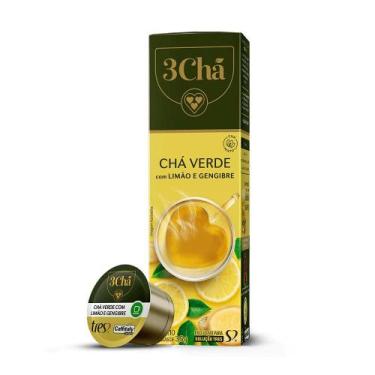 Imagem de Cápsula de Chá Verde com Limão e Gengibre TRES 3Chá