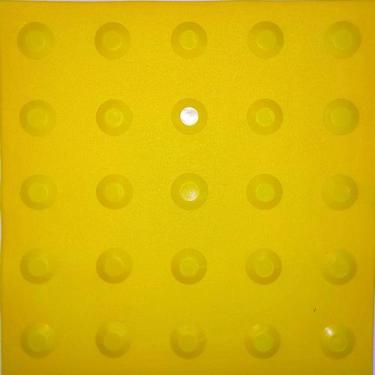 Imagem de Piso tátil Alerta PVC Amarelo 16 peças 25x25cm Nbr9050 - Marwell indus