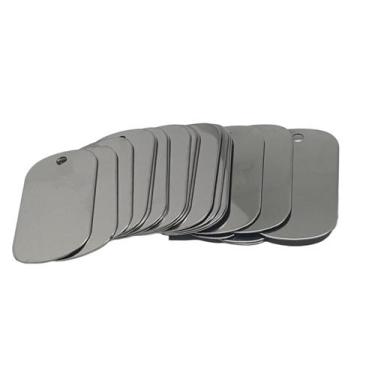Imagem de Placa De Identificação Militar Dogtag Em Inox 304 Lote 100pç - plenitu