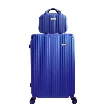 Imagem de Mala com frasqueira viagem 4 rodas 360 abs - chx, Azul, G