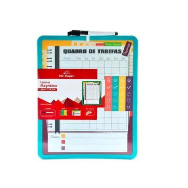 Imagem de Lousa Magnética c/ Caneta Apagador Imãs Adesivos 28X35,5 cm - rocie