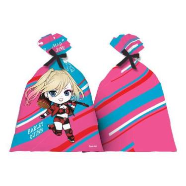 Imagem de 8 Sacolas surpresa Lembrancinhas ARLEQUINA decoração - FESTCOLLOR
